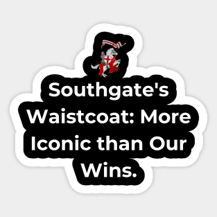 Euro 2024 - Southgate's Waistcoat More Iconic than Our Wins. Horse. Sticker